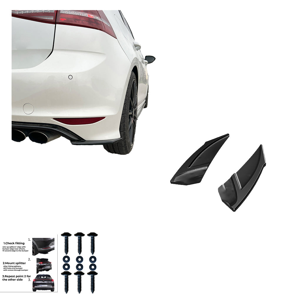 Rear Side Splitters VW VOLKSWAGEN Golf