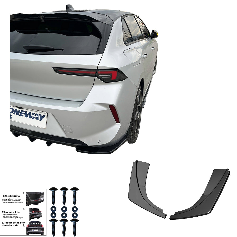 Rear Side Splitters OPEL Astra