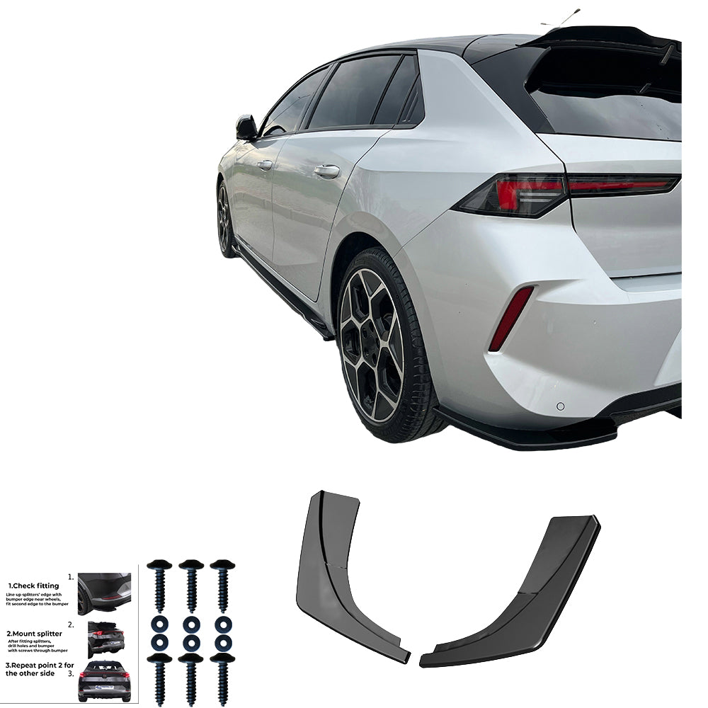 Rear Side Splitters OPEL Astra