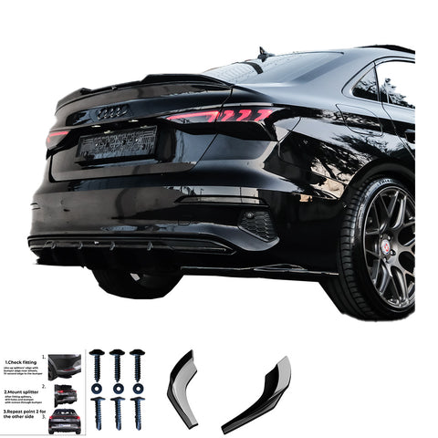 Rear Side Splitters AUDI A3 8Y Sedan/Sportback 2020-2024