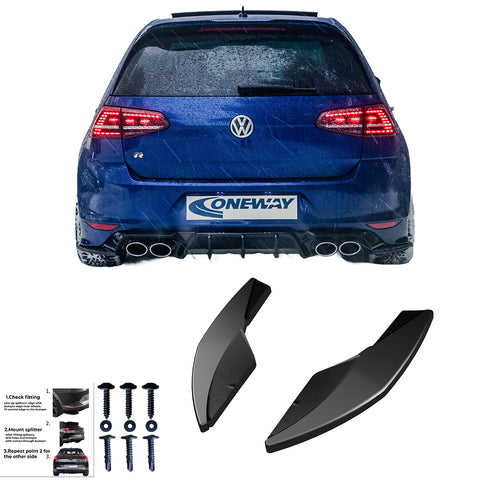 Hinten Splitter VW Golf MK 7 R 2013-2016 V3