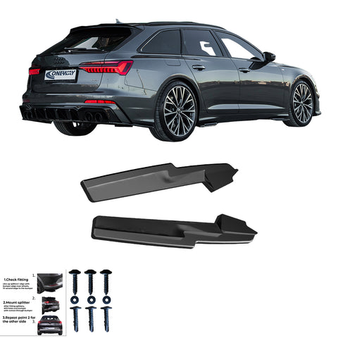 Rear Side Splitters AUDI S6 C8 (Sedan-Avant) 2019+