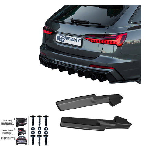 Rear Side Splitters AUDI S6