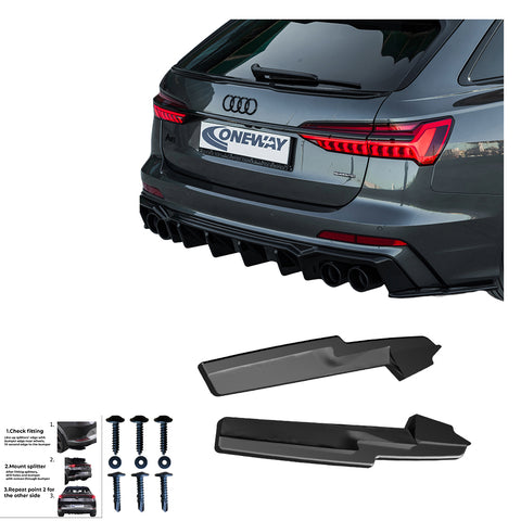 Rear Side Splitters AUDI S6 C8 (Sedan-Avant) 2019+