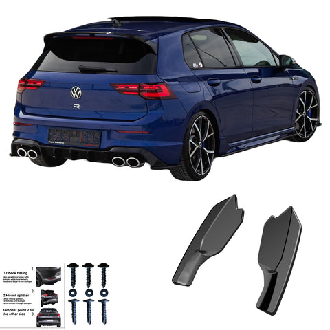 Rear Side Splitters VW Golf R Mk8 2020+