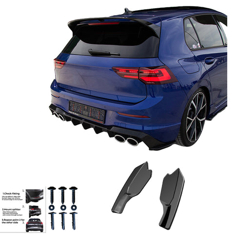 Hinten Splitter kompatibel mit VW Golf R Mk8 2020+