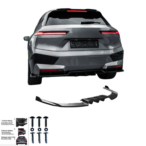 Rear Center Splitter compatible with BMW iX M-Pack i20 2021+