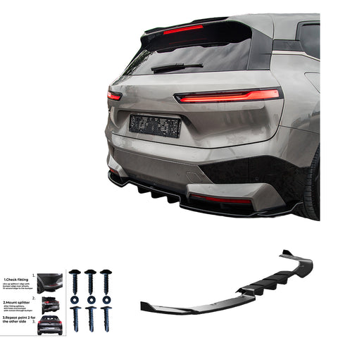 Rear Center Splitter compatible with BMW iX M-Pack i20 2021+