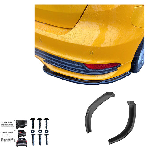 Rear Side Splitters compatible with FORD Focus ST Mk3 Facelift 2015-2018