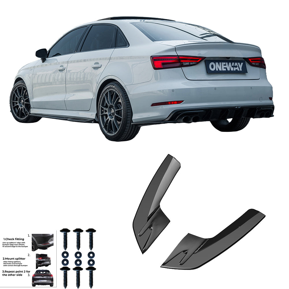 Rear Side Splitters AUDI S3