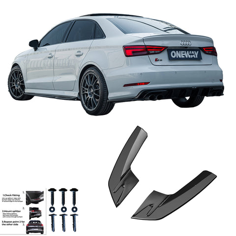 Rear Side Splitters AUDI S3 8V Sedan 2013-2016