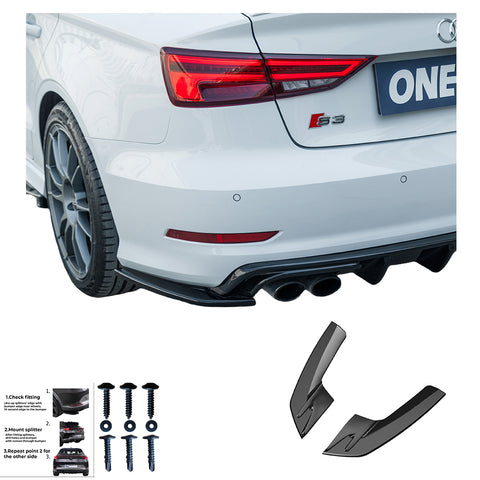 Rear Side Splitters AUDI S3 8V Sedan 2013-2016