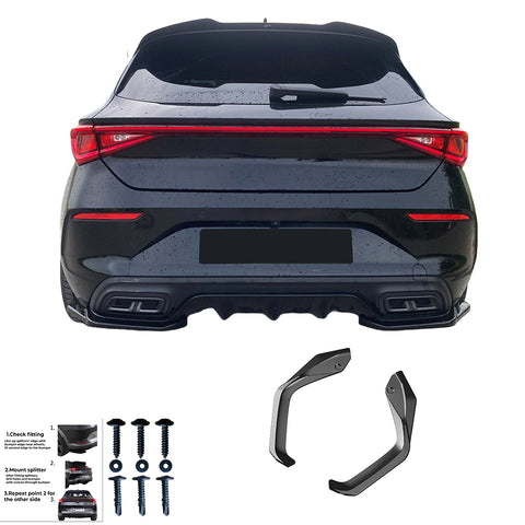 Splitters laterales traseros Compatible con CUPRA León 2020+ Versión 2