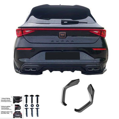 Rear Side Splitters CUPRA Leon 2020+ Version 2