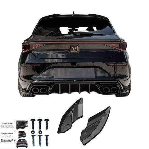 Rear Side Splitters CUPRA Leon 2020+ v3