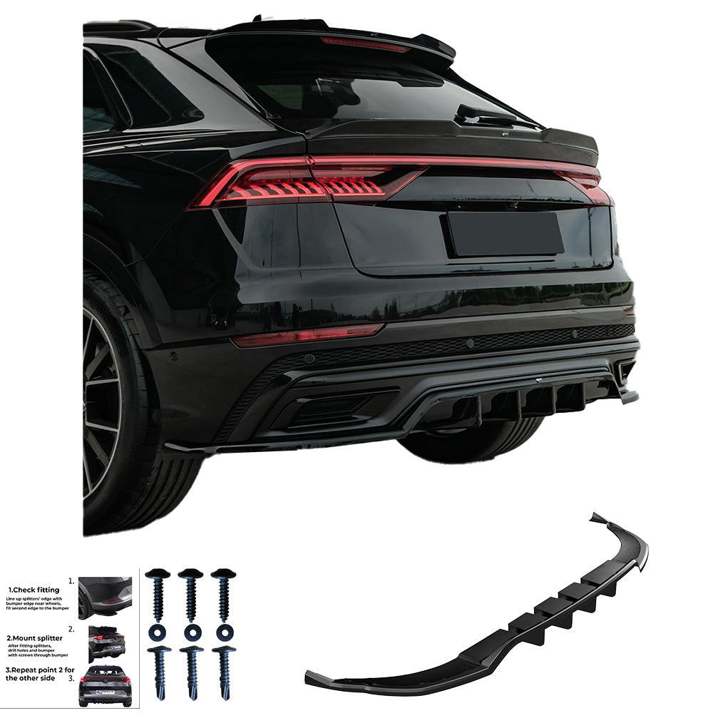 Rear Center Splitters AUDI Q8
