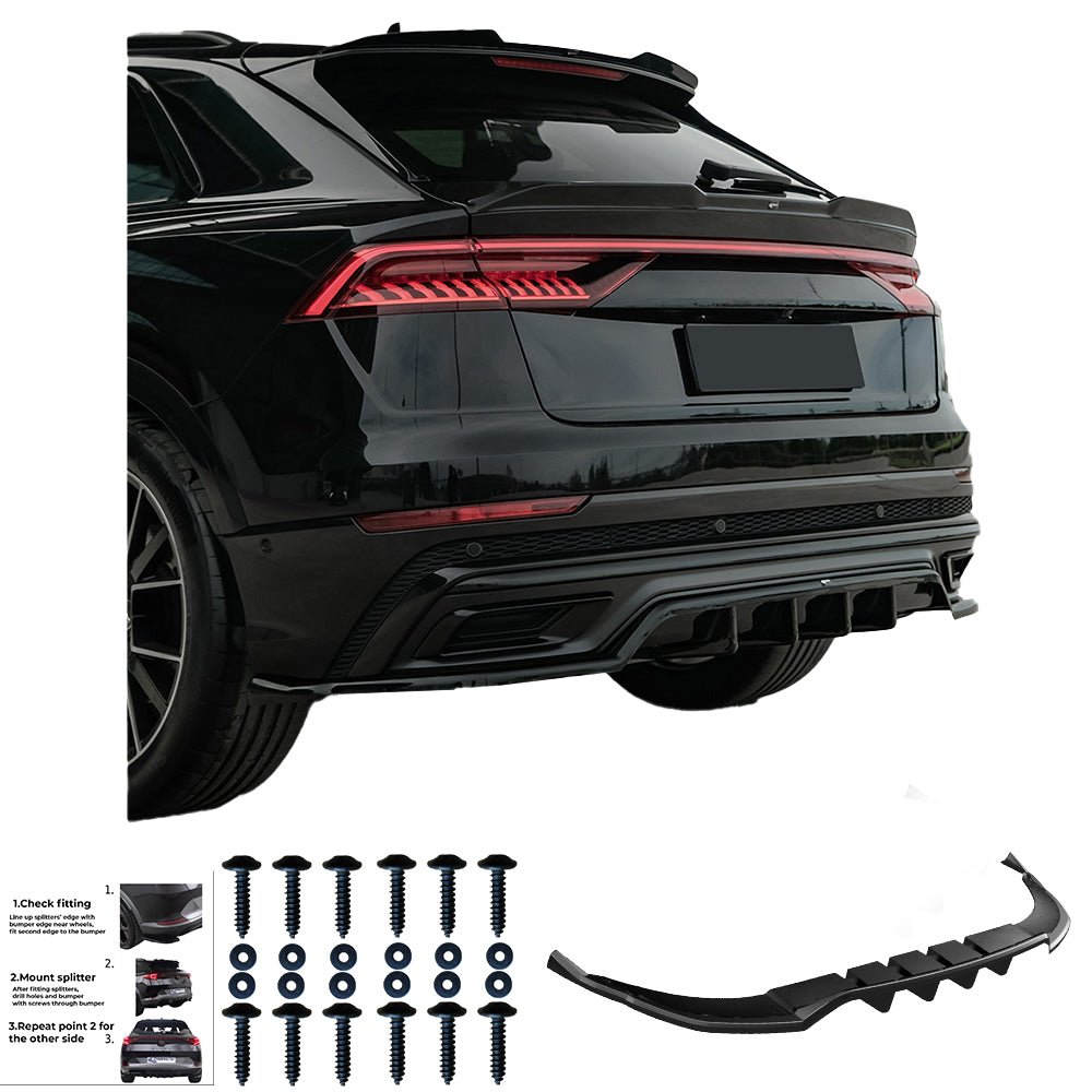 Rear Center Splitters AUDI Q8