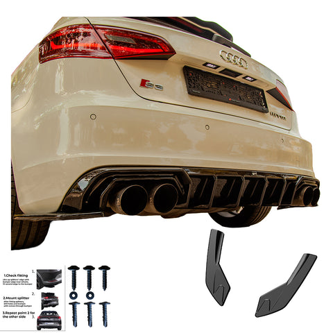 Rear Side Splitters AUDI S3 8V Sportback 2013-2016