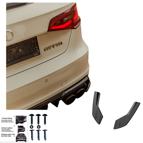 Rear Side Splitters AUDI S3 8V Sportback 2013-2016