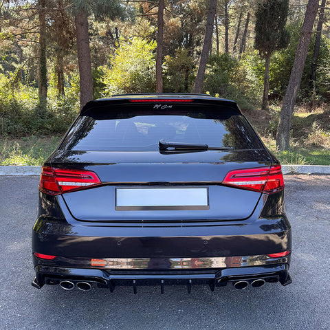 Rear Side Splitters compatible with AUDI S3 Sportback 8V Facelift 2016-2020