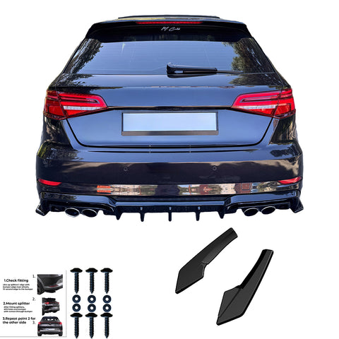Rear Side Splitters AUDI S3