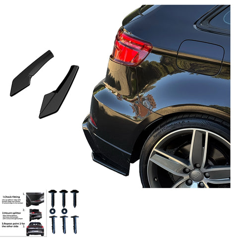 Rear Side Splitters AUDI S3 Sportback 8V Facelift 2016-2020