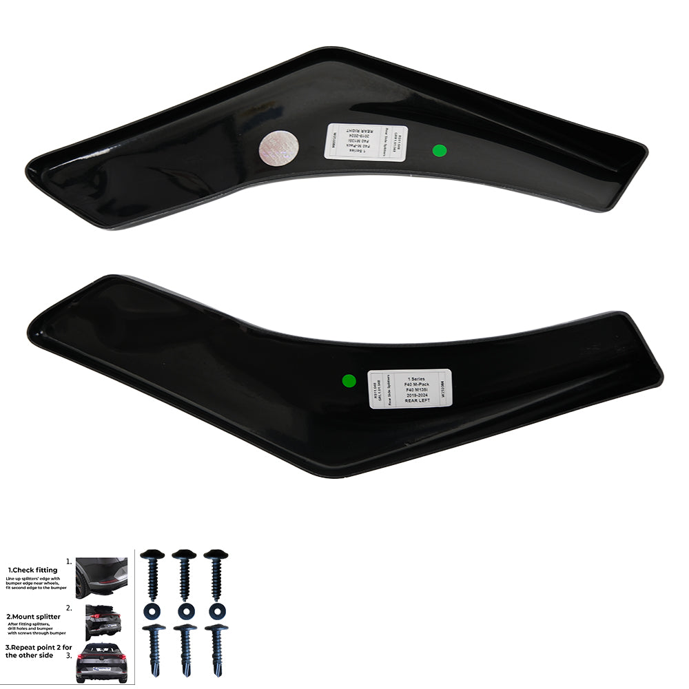 Rear Side Splitters BMW 1 Series