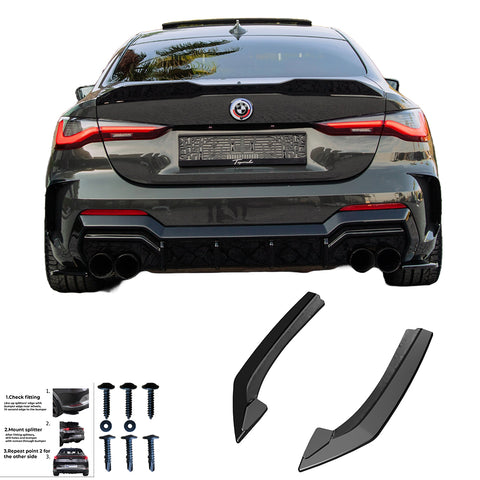 Rear Side Splitters BMW 4 Series ( Coupe / Cabrio ) G22 M-Pack / M440i 2020+