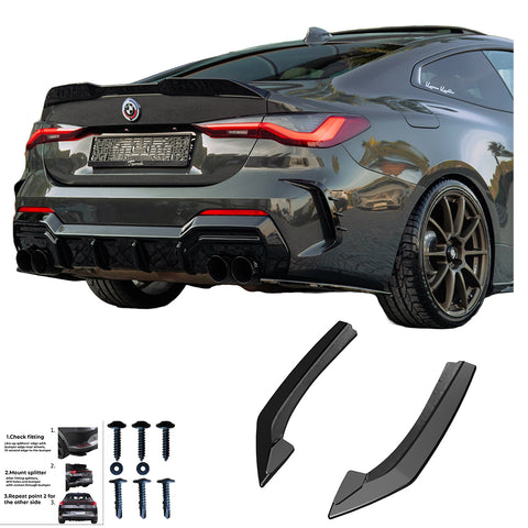 Rear Side Splitters BMW 4 Series ( Coupe / Cabrio ) G22 M-Pack / M440i 2020+