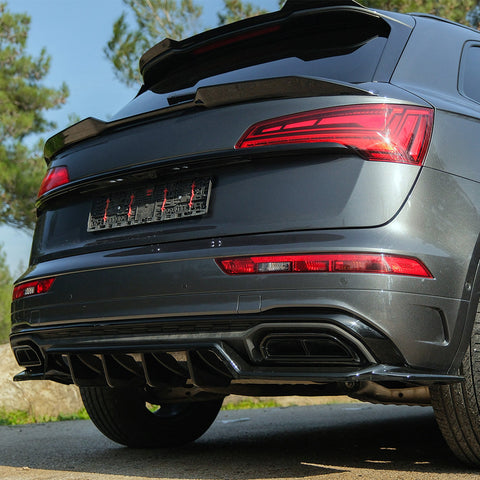 Rear Center Splitter compatible with AUDI Q5 S-Line SUV Mk2 Facelift 2020-2024