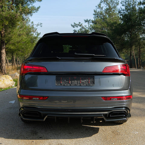 Rear Center Splitter compatible with AUDI Q5 S-Line SUV Mk2 Facelift 2020-2024