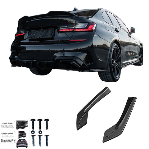Hinten Splitter kompatibel mit BMW 3er M-Paket G20/G21 2018-2022