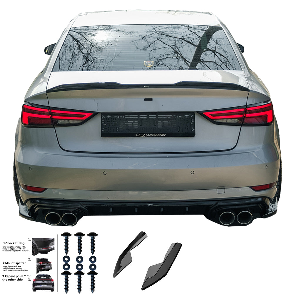 Rear Side Splitters AUDI A3