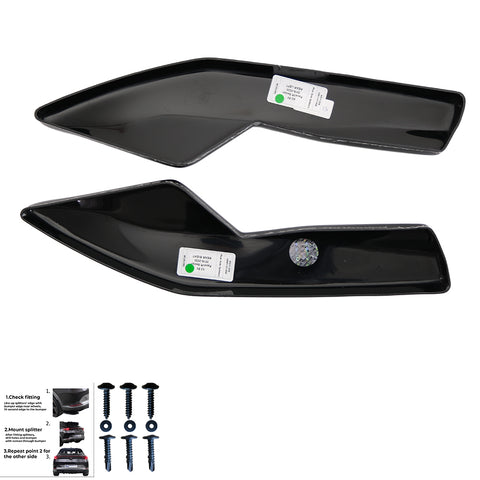 Rear Side Splitters AUDI A3