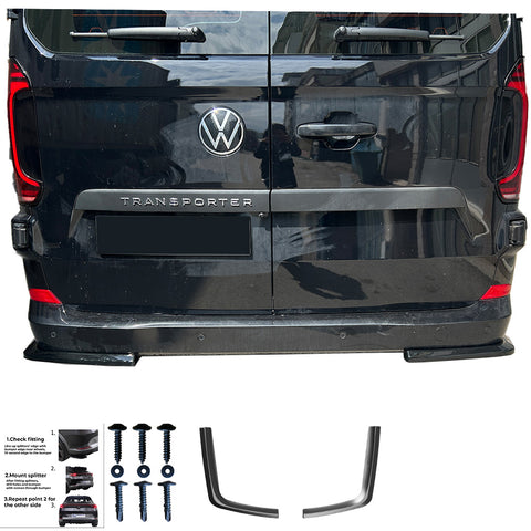 Rear Side Splitters VW Transporter T7 2024+ / FORD Transit Custom Mk2 2023+ - ONEWAY Automotive GmbH