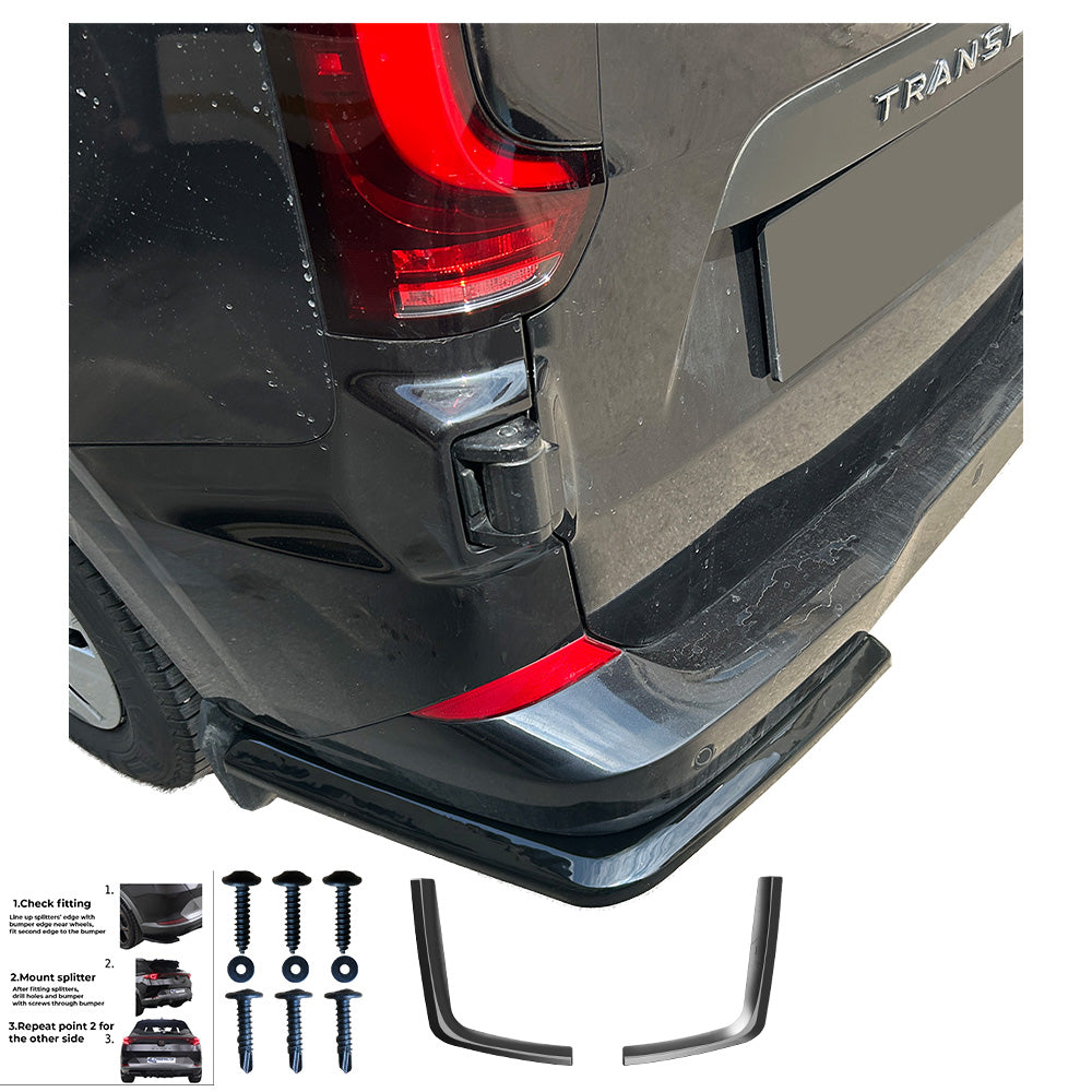 Rear Side Splitters VW Transporter T7 2024+ / FORD Transit Custom Mk2 2023+ - ONEWAY Automotive GmbH