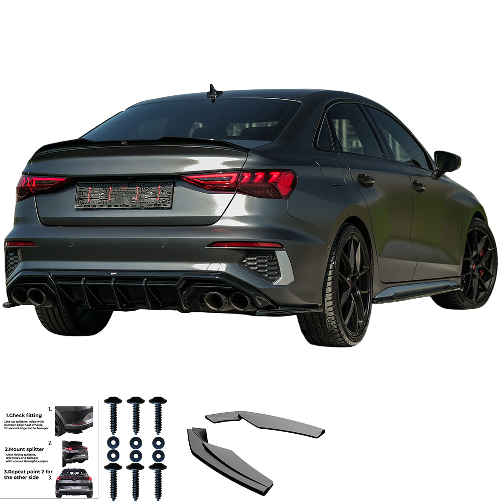 Rear Side Splitters AUDI S3