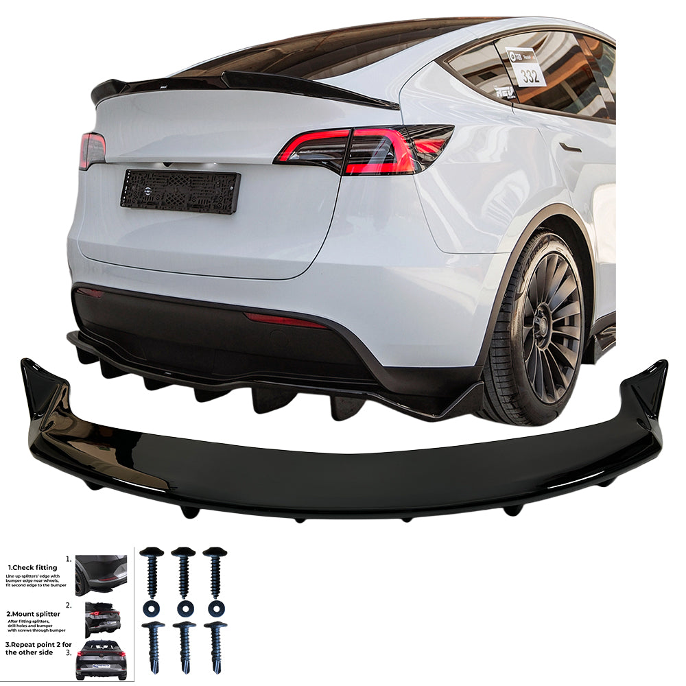 Rear Center Splitters TESLA Model Y