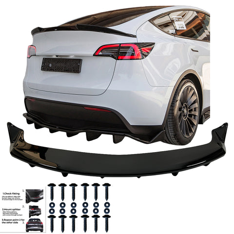Rear Center Splitters TESLA Model Y