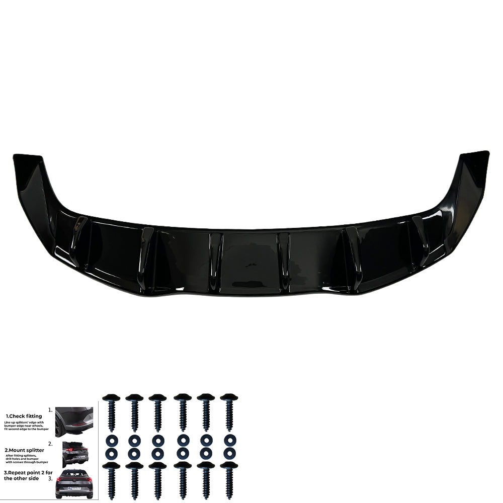 Rear Center Splitters TESLA Model Y