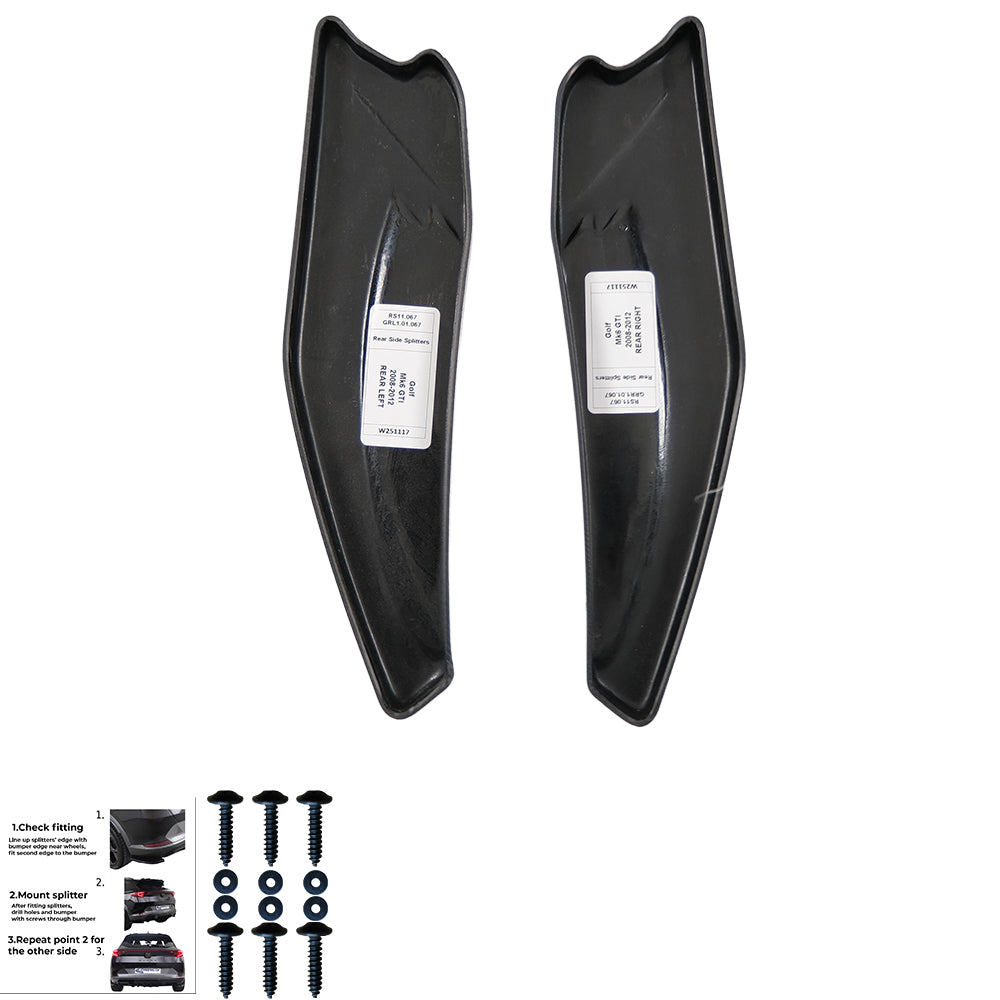 Rear Side Splitters VW VOLKSWAGEN Golf
