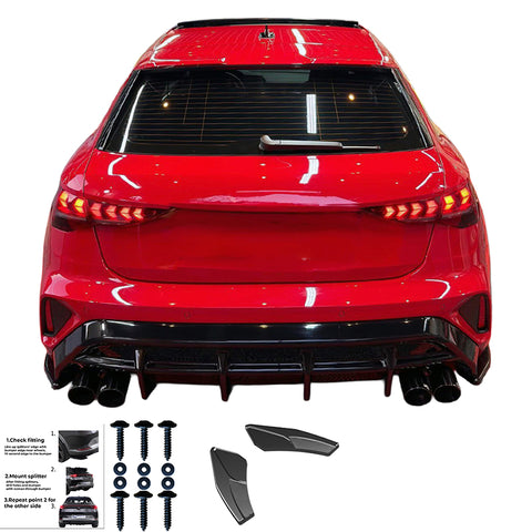 Rear Side Splitters AUDI S3