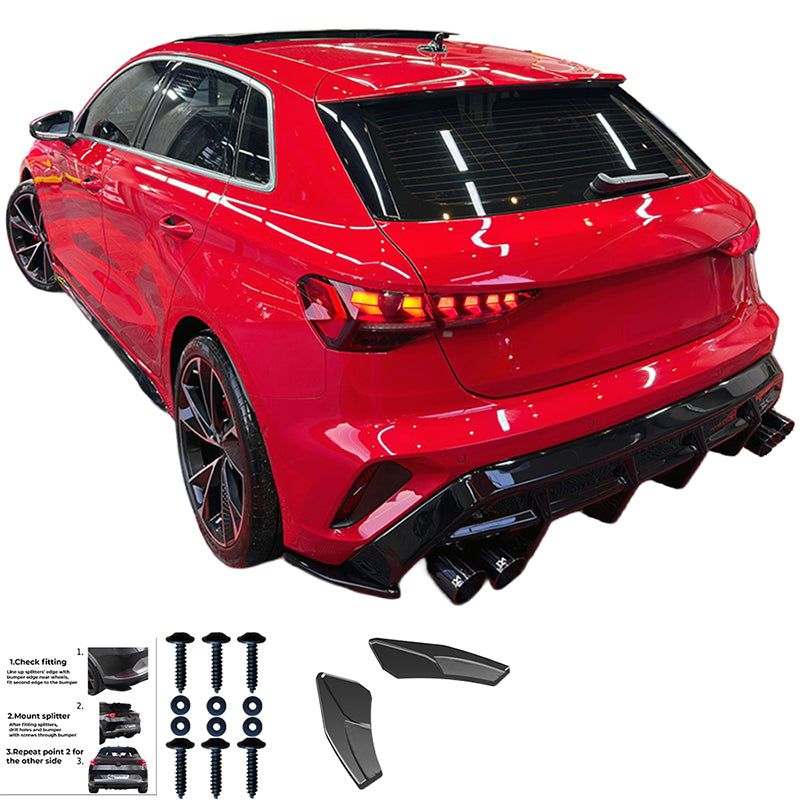 Rear Side Splitters AUDI S3