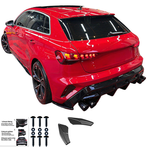 Rear Side Splitters AUDI S3