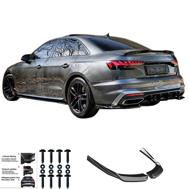 Rear Side Splitters AUDI A4 S-Line