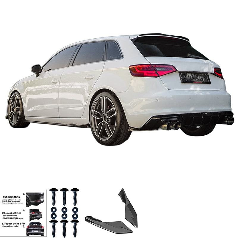 Rear Side Splitters AUDI A3