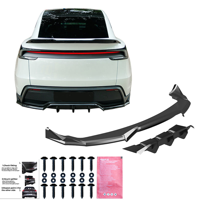Rear Center Splitters TESLA Model Y
