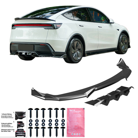 Rear Center Splitters TESLA Model Y