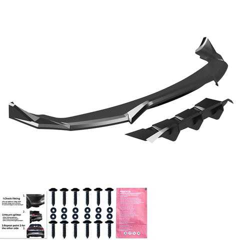 Rear Center Splitters TESLA Model Y