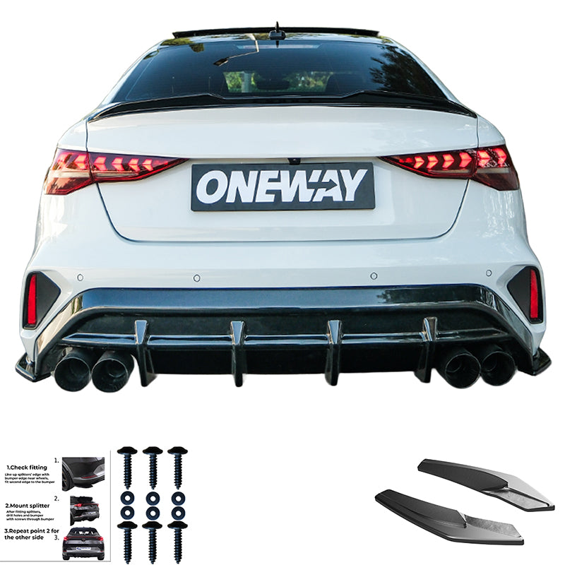 Rear Side Splitters AUDI S3